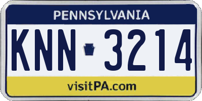 PA license plate KNN3214