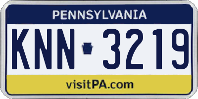 PA license plate KNN3219