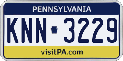 PA license plate KNN3229