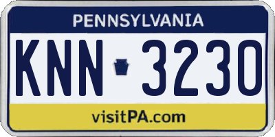 PA license plate KNN3230