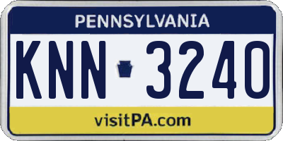 PA license plate KNN3240