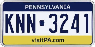 PA license plate KNN3241