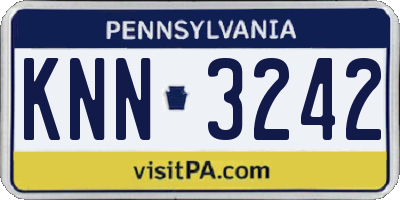 PA license plate KNN3242