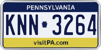PA license plate KNN3264