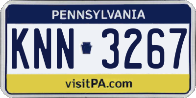 PA license plate KNN3267