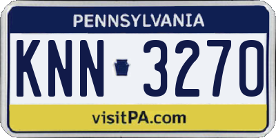 PA license plate KNN3270