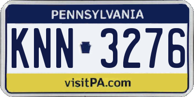 PA license plate KNN3276