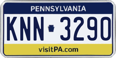 PA license plate KNN3290