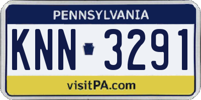 PA license plate KNN3291