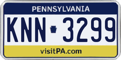 PA license plate KNN3299