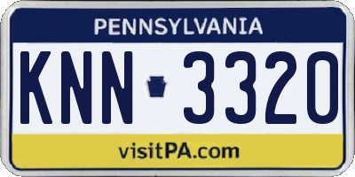 PA license plate KNN3320