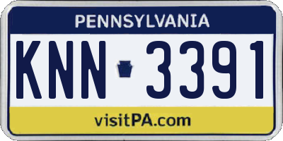 PA license plate KNN3391