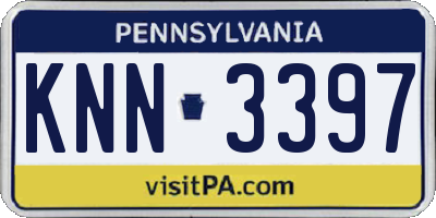PA license plate KNN3397