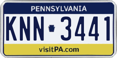 PA license plate KNN3441