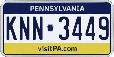 PA license plate KNN3449