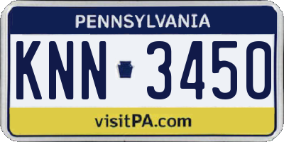 PA license plate KNN3450