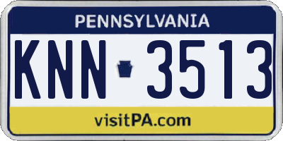 PA license plate KNN3513