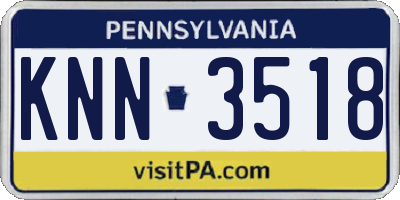 PA license plate KNN3518
