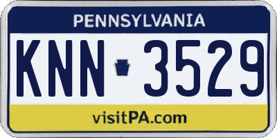 PA license plate KNN3529