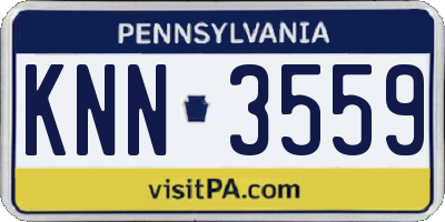 PA license plate KNN3559