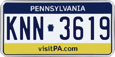 PA license plate KNN3619