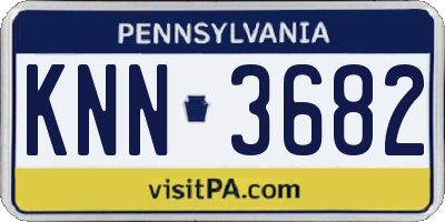 PA license plate KNN3682