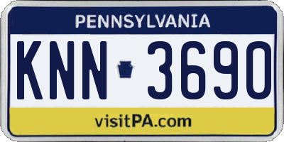 PA license plate KNN3690