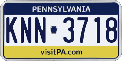 PA license plate KNN3718