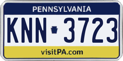 PA license plate KNN3723