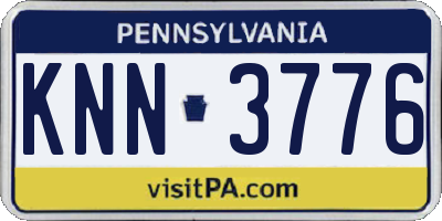 PA license plate KNN3776
