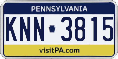 PA license plate KNN3815