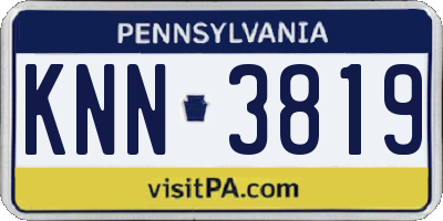PA license plate KNN3819