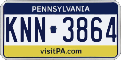 PA license plate KNN3864