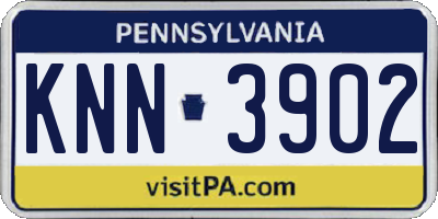 PA license plate KNN3902