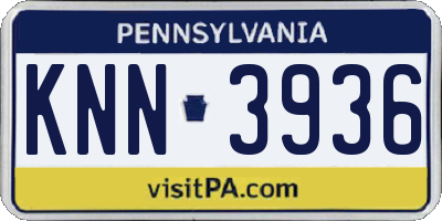 PA license plate KNN3936