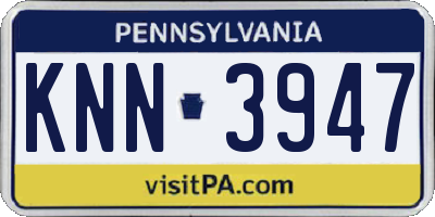 PA license plate KNN3947