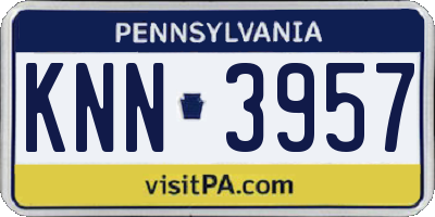 PA license plate KNN3957
