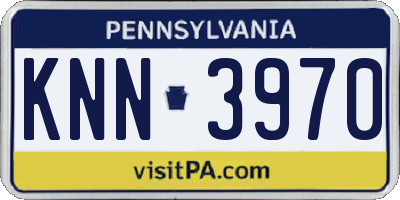 PA license plate KNN3970