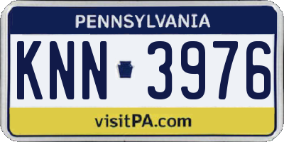 PA license plate KNN3976