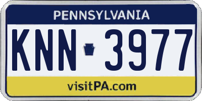 PA license plate KNN3977