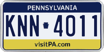 PA license plate KNN4011