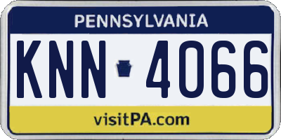 PA license plate KNN4066