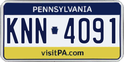 PA license plate KNN4091