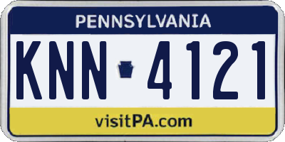 PA license plate KNN4121