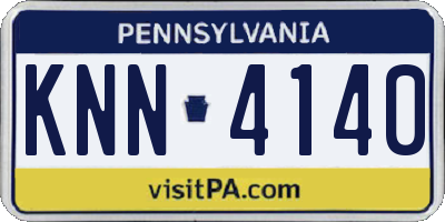 PA license plate KNN4140