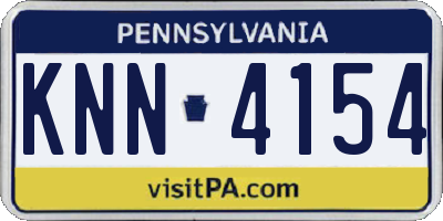 PA license plate KNN4154
