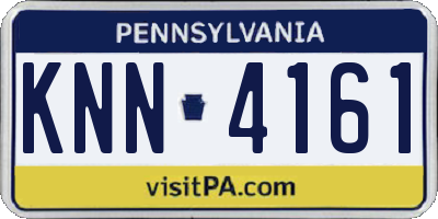 PA license plate KNN4161