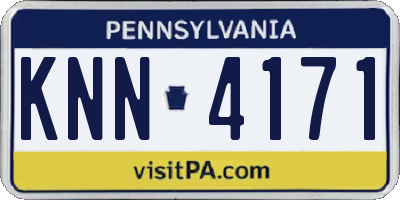 PA license plate KNN4171