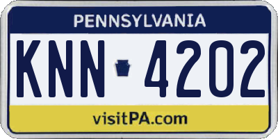 PA license plate KNN4202