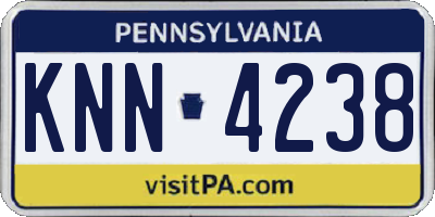 PA license plate KNN4238